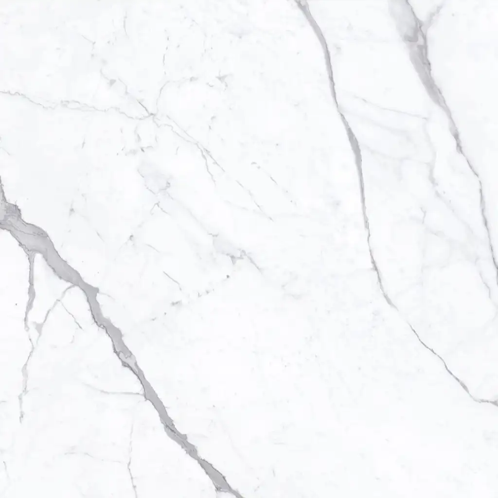 Premium Statuario marble slab with distinctive grey veining